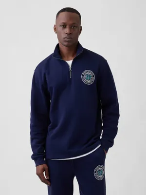 Produktbild von GAP Gap Logo Sweatshirt Dunkelblau mit Stehkragen Reißverschluss Größe L