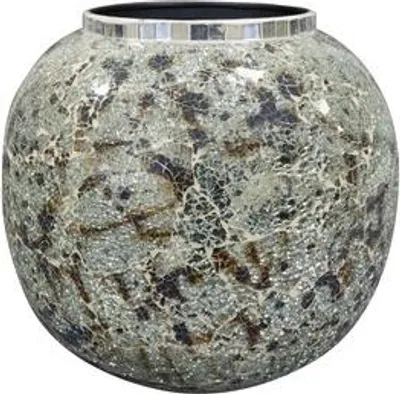 Produktbild von Ter Steege Blumentopf aus Metallmosaiksteinen, mehrfarbig, Durchmesser 27 cm, Höhe 42 cm, Öffnung