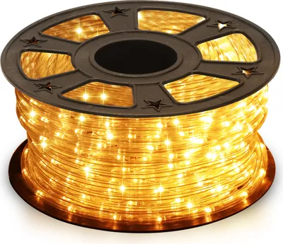 Image de Clanmacy 30M LED Tuyau lumineux Chaîne lumineuse pour l'extérieur et l'intérieur avec 720 LED Lumières de Noël Décoration jaune