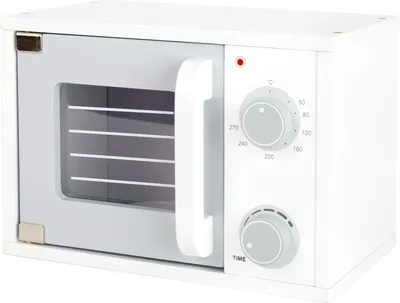 Obrázok produktu pre Detská kuchynka z dreva s otočnými gombíkmi a dverami s magnetickým zámkom, od 3 rokov. Model 11184 – mikrovlnná rúra
