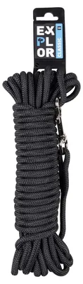 Produktbild von Duvo+ Trackingleine rund Classic schwarz, Maße: 10 m / 8 mm