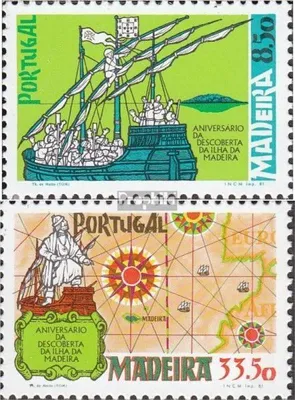 Produktbild von Briefmarken Portugal - Madeira 1981 Mi 71-72 (kompl.Ausg.) postfrisch Entdeckung der Insel Madeira