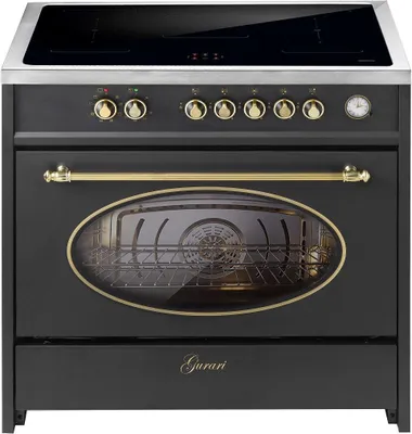 Produktbild von GURARI Induktions-Standherd E 913 RU BL, Retro Range Cooker 90 cm/ FLEX ZONEN/ Booster/ 5 Zonen / 121L