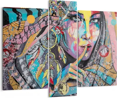 Produktbild von Bild auf Leinwand - Leinwandbild - frau folklore - 95x80cm - Wand Bild - Wanddeko - Wandbilder - Leinwanddruck - Bilder - Kunstdruck - Wanddekoration - Leinwand bilder - Wandkunst - CB95x80-3427
