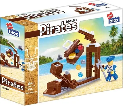 Produktbild von Piraten Schatztruhe und Pirat 101 Stück Alleblox Bausteine