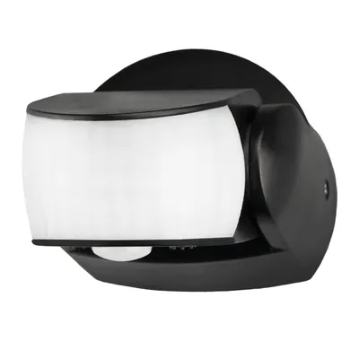 Produktbild von Ledvion - Schwarzer Aufbau Bewegungssensor 180° mit Dämmerungsschalter 12M Reichweite Max. 600W IP65 -  EU -