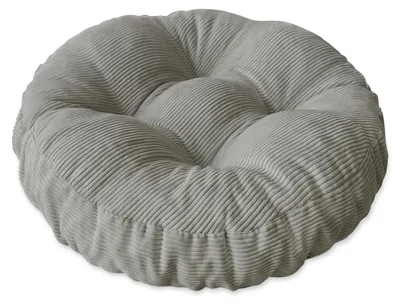 Rundes Sitzkissen, 60×60×10 cm, Cord, rutschfest, waschbar