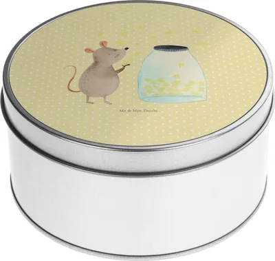 Produktbild von Mr. & Mrs. Panda zuckerdose Maus Sterne - Gelb Pastell - Geschenk, keksdosen, Teedose, Gute Laune, Vorratsdosen, Dose, Geburt, Kindergeburtstag, bonbondosen, Geburtstag
