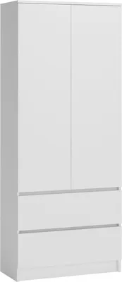 Produktbild von Topeshop SZAFA MALWA B Schlafzimmer-Schrank 5 Regale 2 Tür(en) Weiß Garderobe