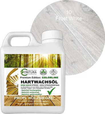 Produktbild von Contura 1 Liter FARBIGES Hartwachsöl Colorline Premium Hartwachs - 10 Frost White