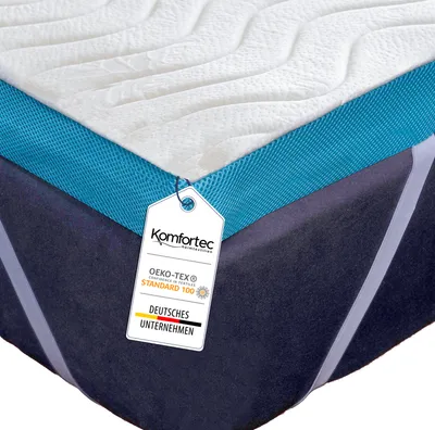 Produktbild von Komfortec Visko Memory Foam Topper 140x200x7,5 cm, Matratzentopper, 7,5 cm Höhe