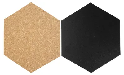 Produktbild von Securit cork- & chalkboards hexagon x7 + chalkmarker - Kork- und Kreidetafel