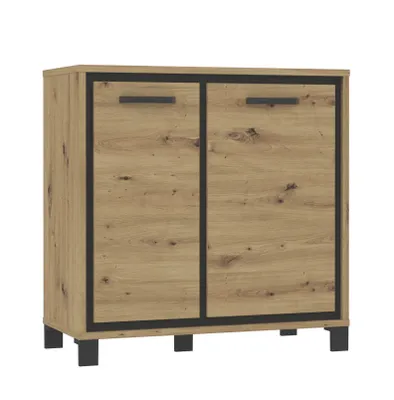Produktbild von Kommode 2-trg TRONDHEIM von Forte Artisan Eiche / Schwarz Eiche | 1