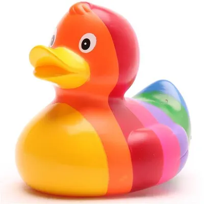 Produktbild von Badeente Happy Rainbow Vinyl 8,5 cm