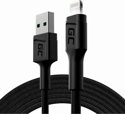 Produktbild von GC Ray LED | 2m Lightning Kabel Nylon Ladekabel Schnellladekabel für Apple iPhone 12 11 SE Pro/Max | iPhone X XR XS Max | iPhone 8 7 Plus | iPhone 6 6S 5 5C 5S Plus | iPad Air/Pro/Mini | iPod Touch