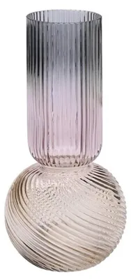 Produktbild von Gift Company Vase Jacquard Grau Lila (30cm)