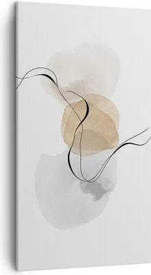 Produktbild von Bild auf Leinwand - Leinwandbild - Einteilig - Abstrakt minimalistisch Aquarell - 45x80cm - Wand Bild - Wanddeko - Wandbilder - Leinwanddruck - Bilder - Wanddekoration - Leinwand bilder - PA45x80-4827