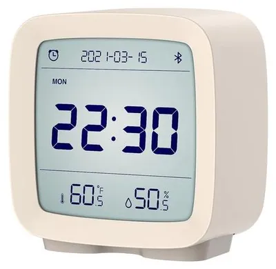 Produktbild von Digitale Wekkerradio mit Bluetooth, mehrere Wecker, Temperatur- und Feuchtigkeitsanzeige, batteriebetrieben, Einstellungen über App