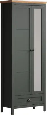 Produktbild von Garderobenschrank >Stanton< in Tannengrün / Eiche - 77x198x39cm (BxHxT)