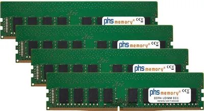 Produktbild von PHS-memory 64GB (4x16GB) Kit RAM Speicher für Dell Precision 3430 Tower DDR4 UDIMM ECC 2666MHz PC4-2666V-E (SP284181)