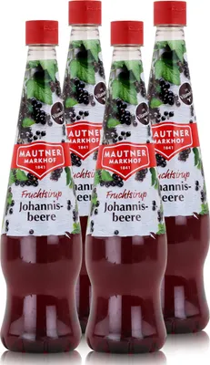 Produktbild von Mautner Getränkesirup Johannisbeere 0,7L - Softdrink, Cocktails (4er Pack)