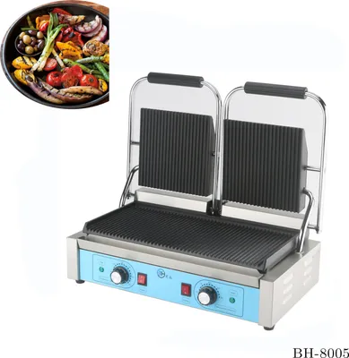 Produktbild von BH-8005 Elektro-Kontaktgrill gerillt doppelt