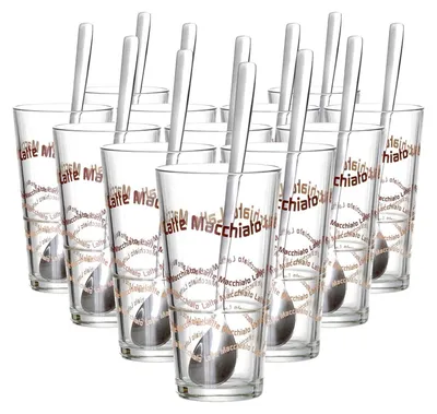 Produktbild von Ritzenhoff & Breker Sana Latte Macchiato Gläser mit Löffel 370 ml 12er Set