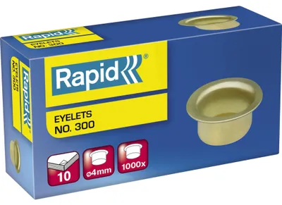 Produktbild von Rapid Öse 31073008 Nr.300 Stahl vermessingt 1.000 St./Pack.