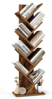 Produktbild von VASAGLE Custos Kollektion - Bücherregal Baumform, Standregal, Eckregal platzspar