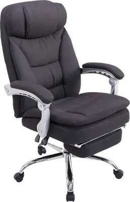 Obrázok produktu pre Ergonomická kancelárska stolička XL - Pohodlná - Plynule nastaviteľná - Polyesterové čalúnenie | Farba: čierna