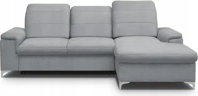 Produktbild von BERGAMO MINI RECHTES ECKSOFA MIT SCHLAFFUNKTION ( Light Grey – Zetta 302)