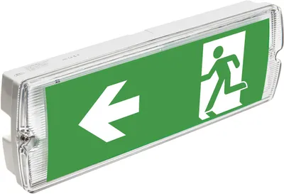 Produktbild von GTV SAHER DUO Notwegbeleuchtung, Fluchtwegbeleuchtung, EXIT, Notausgang Leuchte, Fluchtwegschild, 3h Notlicht, 3W, IP65, Weiß