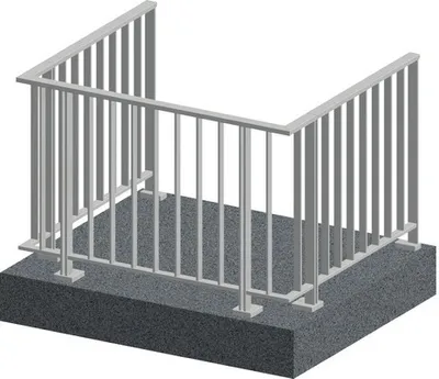 Produktbild von Pertura Geländerset Triton U-Form Aluminium taupe Bodenmontage 4 m