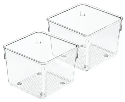Schubladen-Organizer 2er-Pack, transparent, 10,2x10,2x7,6 cm