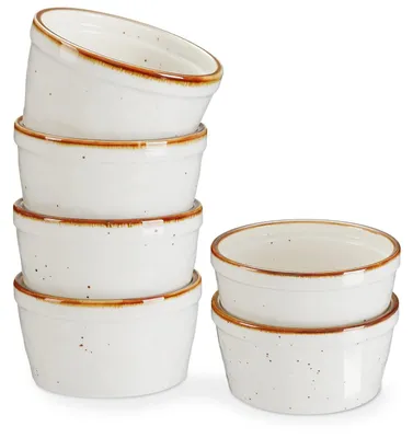 Produktbild von Keramische Backformen Set von 6 - Mini Schalen für Pudding, Soufflé und Eis