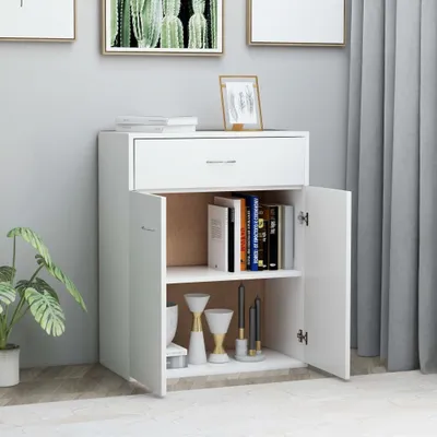 Produktbild von "2026 Aktion"Sideboard - praktischem Design - Wohnzimmerschrank - Kommde für Flur - Weiß 60x30x75 cm Holzwerkstoff DEMöbel 2590619
