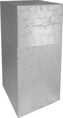 Produktbild von VIVANNO Podest Fiberglas PODEST Säule, Blattsilber Blattoptik hochglanz - 30x30x60 cm