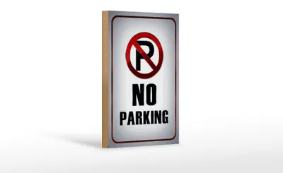 Produktbild von Holzschild Hinweis 12x18cm Parkplatz No Parking
