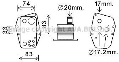 Produktbild von PRASCO BW3555 Ölkühler Motoröl für BMW 3 Touring (E91) 3 Limousine (E90) 3 Limousine (E46) 1 Schrägheck (E87) 5 Limousine (E60)