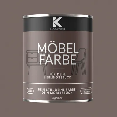 Produktbild von Kenzopaints 750ml Möbelfarbe Möbellack Buntlack Farbraum - Cigarbox