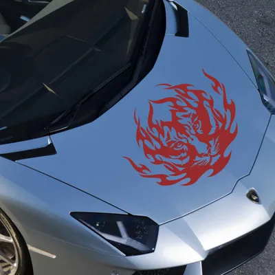 Produktbild von Aufkleber - Autoaufkleber "Tiger Tribal" 50cm x 43cm dunkelrot - Tuning Carystyling Heckscheibe Auto