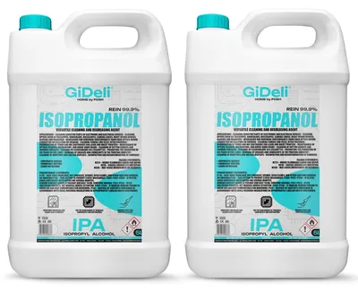 Zdjęcie produktu dla Izopropanol 99,9%, alkohol do czyszczenia, 2 x 5 litrów