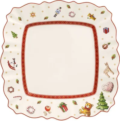 Produktbild von Villeroy & Boch Toy's Delight raňajkový tanier / tanier na tortu štvorcový biely 22x22cm