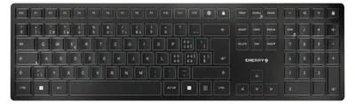 Produktbild von CHERRY TAS KW 9100 SLIM Wireless CH-Layout schwarz/silber