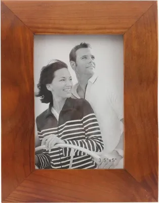 Immagine prodotto di Portafoto in legno ondulato in piedi, marrone 14 x 17,7 cm
