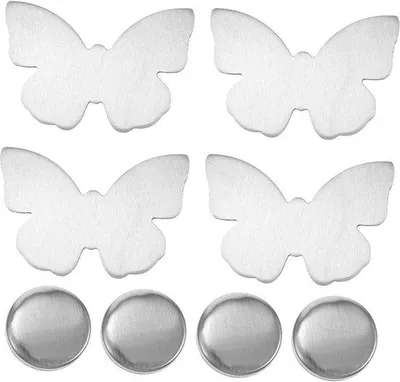 Produktbild von Famanu Tischdeckenklammern Winddichte Clips für Außen - Magnetische Befestigung - 4 Stück - Silber
