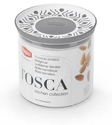 Zdjęcie produktu dla Stefanplast Hermetyczny Okrągły Słoik Tosca 0,7 L Szary