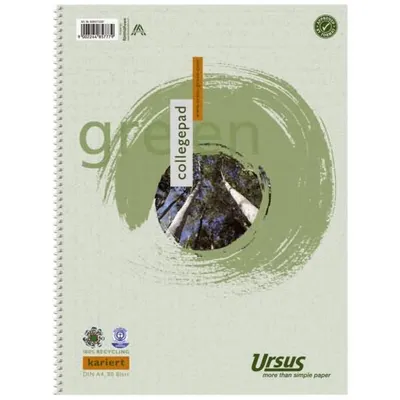 Produktbild von Ursus Green - Collegeblock - Spiralbindung