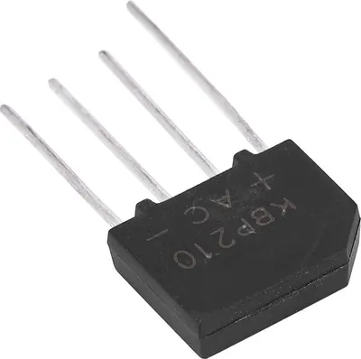 Produktbild von diodový mostík 2A 1000V KBP210 Plochý usmerňovací mostík pre elektronické obvody (5ks)