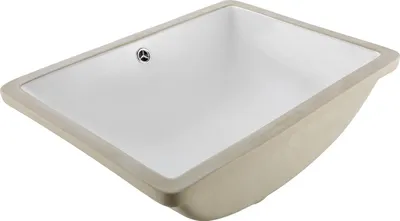 Produktbild von VEVOR Unterbauwaschbecken Handwaschbecken 515 x 385 mm rechteckiges Spülbecken aus Keramik mit Überlaufloch, moderne Unterbauspüle Küchenspüle für kleine Räume, Badezimmerwaschbecken Weiß